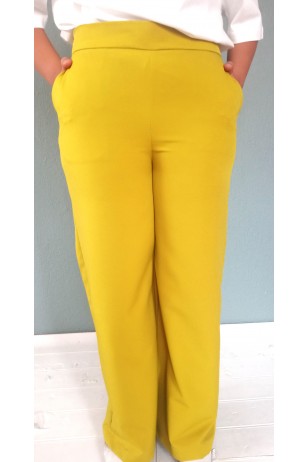 Yazlık Genişpaça Klasik Model Bayan Pantolon 40-42-44 Beden