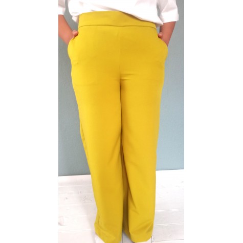 Yazlık Genişpaça Klasik Model Bayan Pantolon 40-42-44 Beden